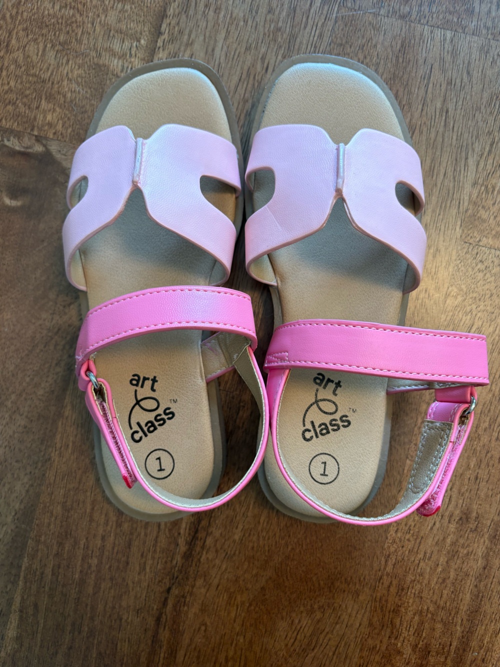 NWOT art class Two-Tone Pink Girls' Sandals - Size 1